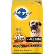PEDIGREE For Big Dogs Adult Complete Nutrition Large Breed Dry Dog Food Roasted Chicken, Rice & Vegetable Flavor Dog Kibble, 36.4 lb. Bag