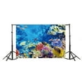 thumbnail image 3 of ABPHOTO Polyester 7x5ft Undersea World Backdrop Ocean Underwater Fish Coral Blue Sea Aquarium Backdrops for Photography Interior TV Wall Decoration Photo Background Boys Kids Portraits Studio Props, 3 of 4