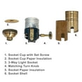 thumbnail image 6 of Royal Designs, Inc. 3 Way Vintage Turn Knob Lamp Socket for Incandescent LED Bulbs, Antique Brass, Set of 2, 6 of 8