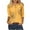 Yellow, variant on 3/4 Sleeve Blouses for Women Dressy Casual Floral Printed V Neck Button down Tops Summer Loose Fit Tunic Shirts (XL, Yellow)