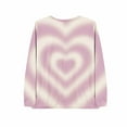 thumbnail image 4 of Craaazy Women's Pink Valentines Shirts Casual V-neck Long Sleeve Tops Gifts, 4 of 4