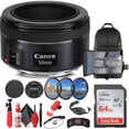 thumbnail image 2 of Canon EF 50mm F/1.8 STM Lens (0570C002) + Filter + BackPack + 64GB Card + More(International Model), 2 of 5