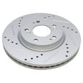 thumbnail image 4 of TRQ Ceramic Brake Pad & Drilled Slotted Front Coated Rotor Front & Rear Kit, 4 of 7