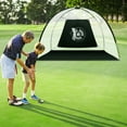 thumbnail image 2 of Gymax Portable 10' Golf Practice Set Golf Hitting Net Cage w Target Bag Ball Grass Mat, 2 of 10