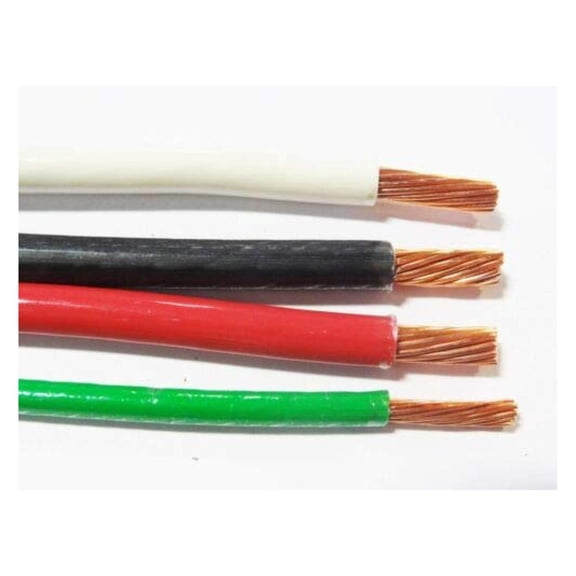 JumpingLight 15 EA THHN THWN 6 AWG Gauge Black White Wire 15 8 AWG Green Cables Electronic Stranded Wire Cable Electrics DIY L