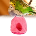 thumbnail image 5 of Plush Winter Parrot Hammock - Warm Nest House for Pet Birds, Parakeets, Pink, Foldable, Easy to Install, Space-Saving Design, Ideal for Cold Weather - 21x19cm, Includes Hooks, 5 of 9