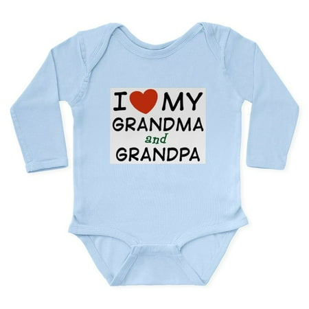 

CafePress - I Love My Grandma And Grandpa Infant Creeper Body - Long Sleeve Infant Bodysuit