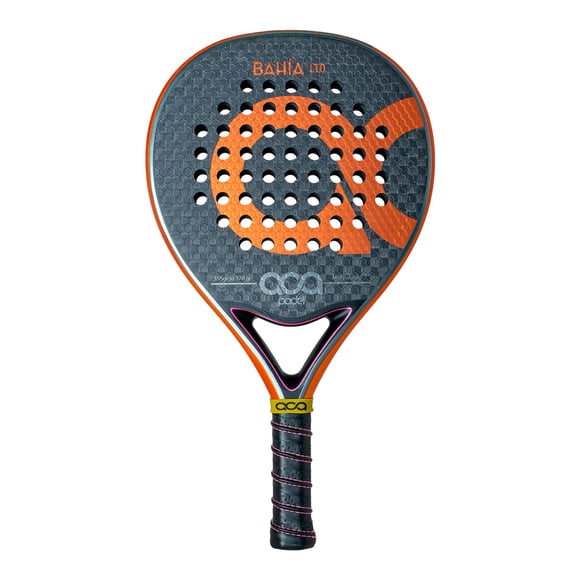 ACA Bahia LTD Pala de Pádel Edición Limitada | Carbono 12K | Forma Lágrima | Negro/Naranja | Control y Potencia Profesional Avanzada