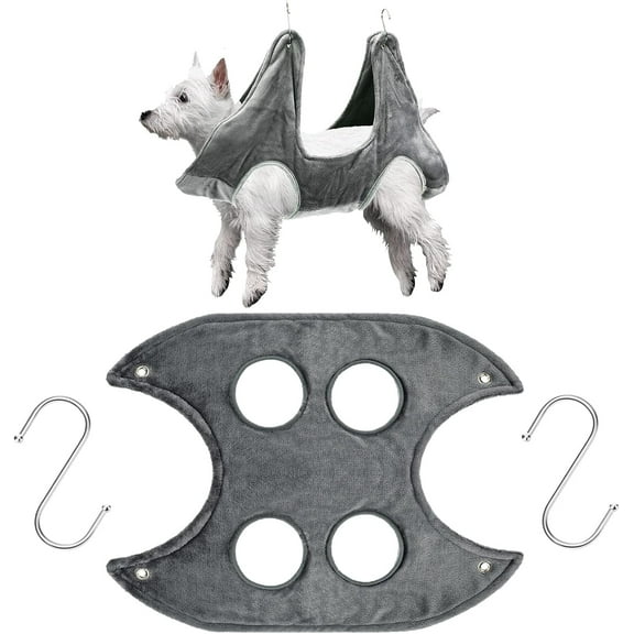 Dog Grooming Hammock Harness Pet Hammock Helper Towel Dog Hammock Restraint Bag Cat Grooming Sling Holder for Nail Trimming Clipping Bathing Washing
