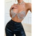 thumbnail image 4 of Aellinatey Metal Tassels Body Chain Halter Bikini Bras Body Jewelry for Women, 4 of 11