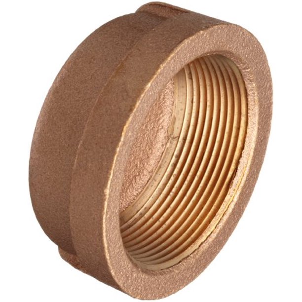 Lead Free Brass Pipe Fitting, Cap, Class 125, 1/2" NPT Female Walmart