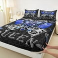 thumbnail image 3 of jejeloiu Stereoscopic Butterfly Bow Bed Sheets,Lropard Cheetah Print King Sheets,Queen Letter Sheet Set For Adults,Microfiber Bedroom Decor,4pcs, 3 of 7