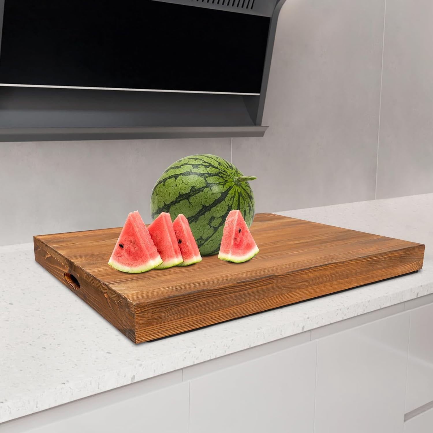 Pine Wood Noodle Board Stove Cover Stove Top Covers for Gas Burners and Electric Stove Decorative Tray Stove Cover Protector for Kitchen RV Cookware (Log Color)