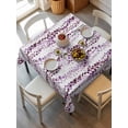 thumbnail image 6 of Purple Weeping Eucalyptus Table Cloth, Waterproof Tablecloth for Square Tables, Spring Summer Farmhouse Leaves Reusable Washable Fabric Table Cover for Restaurant Kitchen Dining Tables 60"x60", 6 of 9