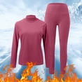 thumbnail image 2 of Tweang Thermal Underwear for Women Slim Fit Long Underwear Women Cold Weather Clothes for Women Thermal Undershirt for Women Thermal Long Johns Long Sleeve Hot Pink XL-8XL, 2 of 5