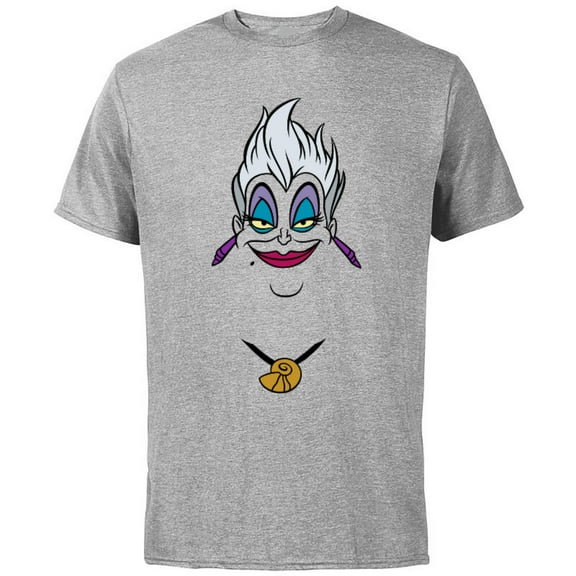 Disney Villains Ursula Big Face T-Shirt - Short Sleeve Cotton T-Shirt for Adults - Customized-Athletic Heather