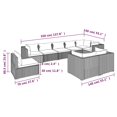 thumbnail image 4 of vidaXL 9 Piece Garden Lounge Set with Cushions Poly Rattan Black, 4 of 5