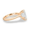 thumbnail image 5 of ESTE ORIGIN 2 Ct Lab-Grown Diamond Pear Solitaire Ring with 5-Claw Mount in 18K Rose Gold for Women's, 5 of 8