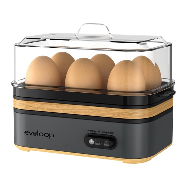 Cocedor de huevos Evoloop Rapid Electric con capacidad para 6 huevos, sin BPA