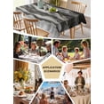 thumbnail image 5 of Black Grey Ombre Table Cloth, Modern Moire Abstract Art Luxury Waterproof Tablecloth for Rectangle Tables, Reusable Washable Fabric Table Cover for Restaurant Kitchen Dining Tables 52"x70", 5 of 6