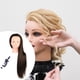 thumbnail image 4 of Cabeza de maniquí para entrenamiento de cabello de 23,6 pulgadas, cabeza de maniquí profesional de cabello largo para acondicionamiento, corte y marrón sin maquillaje, 4 of 10