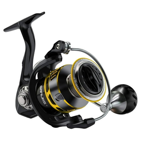 SAN LIKE Spinning Reel Fishing Reel - Smooth Performance Carbon Fiber 40.5 Lbs Max Drag Saltwater & Freshwater 7+1 Stainless BB Ball Bearing 5.2:1 Gear Ratio for Saltwater or Freshwater Size 4000