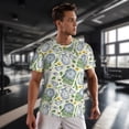 thumbnail image 3 of Wukai Vintage Utensils Print Men's Short-Sleeved Mesh T-Shirt,Quick-Dry Short Sleeve Workout T-Shirt-, 3 of 8