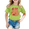 thumbnail image 5 of RUTAYY Children Girls Tshirt Short Sleeve Tops Cute Printed Casual Summer Outfit Comfortable Stretchy Soft & Breathable 2-11 Years, 5 of 5