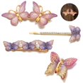 thumbnail image 3 of Pince à Cheveux pour Filles Papillon - 4 Pcs Barrette Cheveux Bobby épingle Alligator épingle à Cheveux, 3 of 10