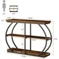 thumbnail image 3 of 3-Tier Entryway Table, 41.3" Console Table with Arched Metal Frame, 3 of 5