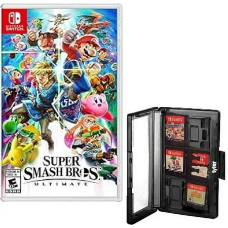 Super Smash Bros. Ultimate with Game Case Caddy for 12 Games for Nintendo Switch