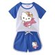 thumbnail image 3 of Traje deportivo informal de Hello Kitty, novedad de verano, pantalones calientes de dibujos animados para niñas, traje superior cómodo de algodón de dos piezas de manga corta para bebé, 3 of 5