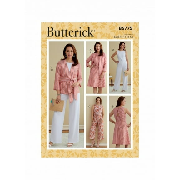 Butterick Sewing Pattern 6775 Jackets, Dresses, Jumpsuits