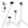 thumbnail image 1 of K&F Concept 67"/170cm Aluminum Selfie Stick Tripod, Extendable Monopod Tripod, Portable Smartphone Mount with Wireless Remote Control for DSLR Camera Cellphone- Silver, 1 of 6