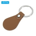 thumbnail image 3 of Uxcell Leather Key Fob Kit, 20 Pack PU Leather Key Fob Blanks and Key Rings for Laser Engraving, Brown, 3 of 6