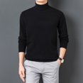 thumbnail image 1 of Pull Homme Chaud et Confortable à Manches Longues Col Roulé Vêtements Homme, 1 of 5