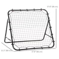 thumbnail image 2 of Black Volleyball Rebounder Net - Football Training Aid | Adjustable Angle, Durable Steel Frame | Backyard Sports Practice Tool - 37.8" x 31.5", 2 of 7