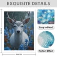 thumbnail image 3 of Diamond Art Kit for Adults, White Deer Blue Flowers Majestic Diamond Painting for Adults Beginners, DIY Diamond Art Painting Kits, 5D Diamond Painting Crafts for Home Decor 12x16 Frameless, 3 of 7