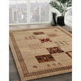 thumbnail image 3 of Ahgly Company Machine Washable Indoor Square Contemporary Light Brown Area Rugs, 3' Square, 3 of 7