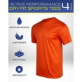 thumbnail image 2 of iXtreme Men's Athletic T-Shirt - 4 Pack Active Performance Dry-Fit Sports Tee - Short Sleeve Workout Running Shirt (S-3XL), 2 of 7