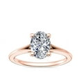 thumbnail image 1 of 1.00 Carat Excellent Oval Cut Real Diamond New Design Solitaire Ring for Wedding Solid 18K Rose Gold Size 11, 1 of 1