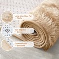 thumbnail image 4 of Noahas Fluffy Area Rug for Living Room Bedroom, 6 x 9 Tie-Dyed Beige Rug Fuzzy Non-Slip Modern Carpet Ultra Soft Faux Fur Rugs for Dorm Kids Room Home Decor, 4 of 7
