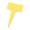 Yellow, variant on White White Herb Labels Tags T Type Herb Markers Plastic Garden Labels For Outdoor Plants Waterproof 100Pcs