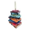 thumbnail image 1 of Colgante de árbol de Navidad,Pila de libros escolares Adornos navideños Decoración para fiestas,Pila de libros Lectura Regalos de adornos navideños,Pila de libros decorativos Mini libro de, 1 of 8
