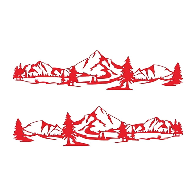 relayinert 2piece Statement With These Decorative Camper Vans Caravans Decals Waterproof And Durable Cool Style Red+2pcs