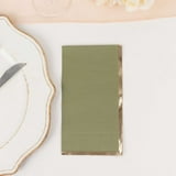Efavormart 50 Pack Olive Green Soft 2 Ply Dinner Paper Napkins with ...