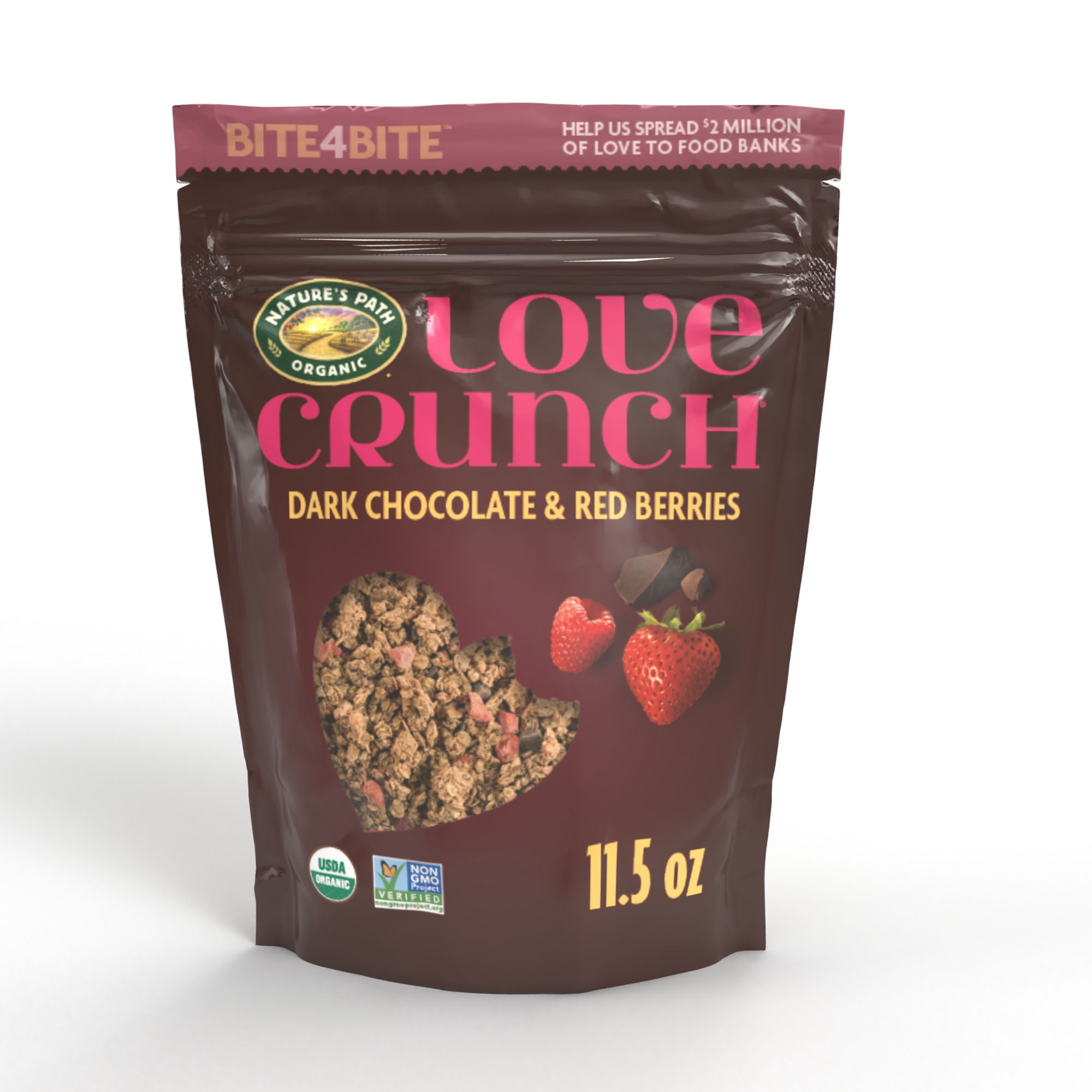 Love Crunch Organic Granola, Dark Chocolate & Red Berries, 11.5oz Pouch