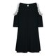 thumbnail image 5 of Vestido casual de verano con hombros descubiertos y manga corta con encaje y estampado Forgive para mujer Pompotops  ghjkhdj14490, 5 of 8