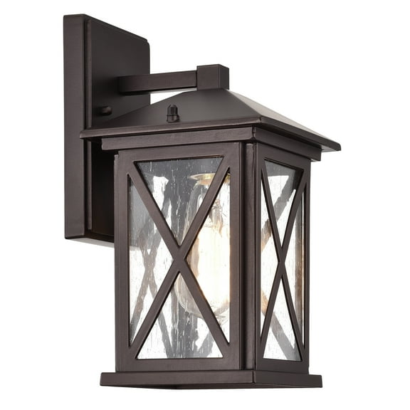 RADIANCE goods Transitional 1 Light Oil Rubbed Bronze Outdoor Wall Sconce 12" Height