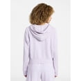 thumbnail image 5 of Athletic Works Women's Mineral Wash French Terry Cropped Zip Hoodie, Size XS-XXXL, 5 of 7